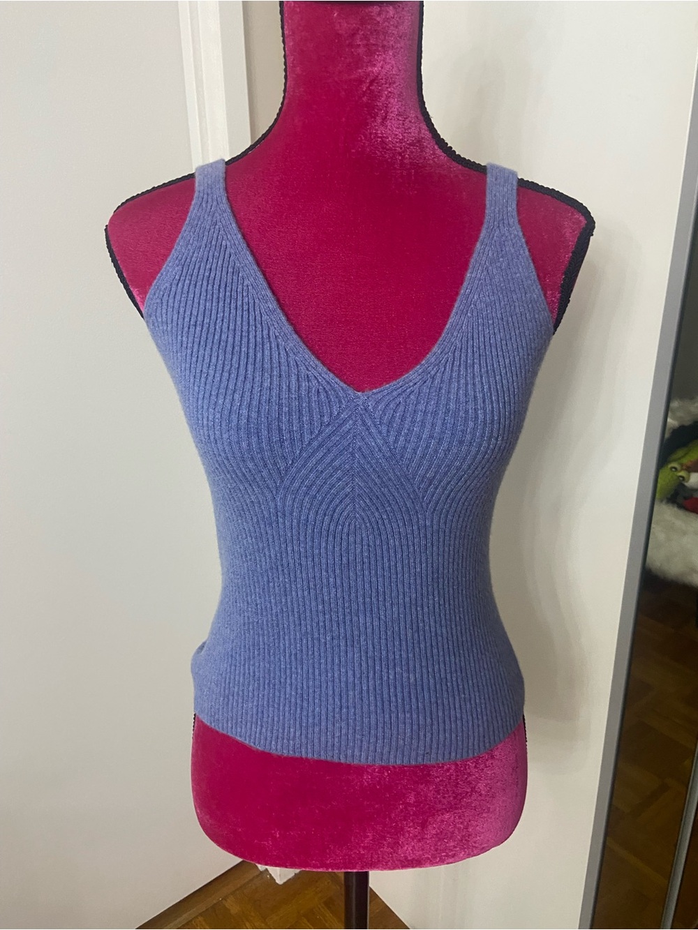 J.crew blue sweater tank top medium